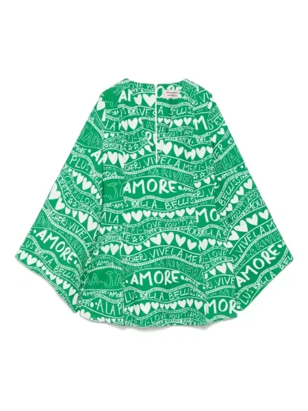 Mała sukienka mini Alessandro Enriquez z nadrukiem garniturowa zielona