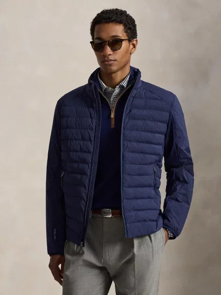 Polo Ralph Lauren Prechodná bunda tmavomodrá
