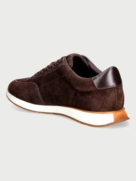Baldinini sneakersy zamszowe brązowe