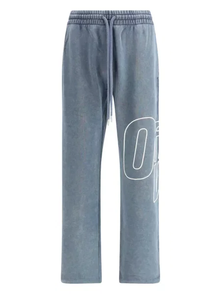 Pantaloni Off-white alergare alb