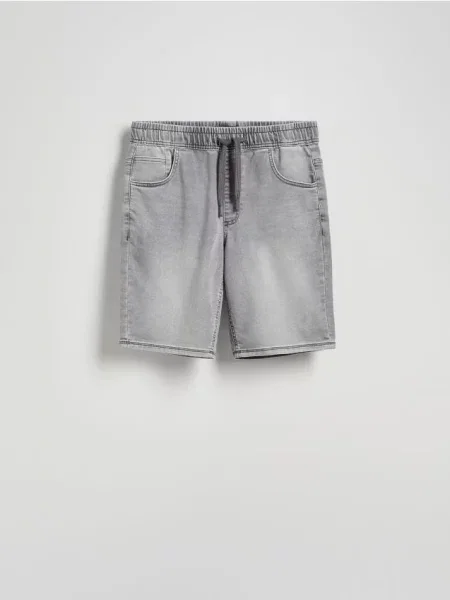 Reserved Pantaloni scurți jogger din denim deschis gri