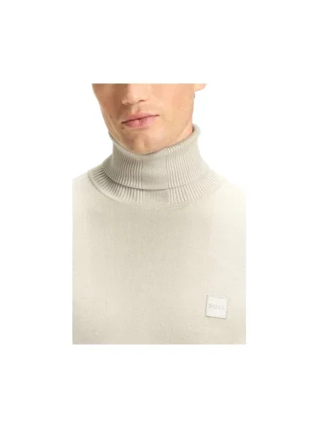 Sweter z golfem Hugo beżowy