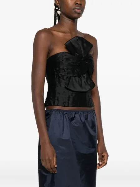 Bluzka Aje z kokardką czarna