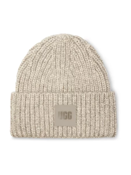Czapka beanie z detalem z logo Ugg szara