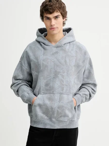 Abercrombie & Fitch Majica ESSENTIAL dimno / golobje modra