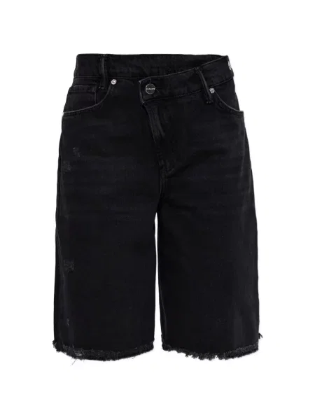 Pantaloni scurți Allsaints zdrențuiți negru