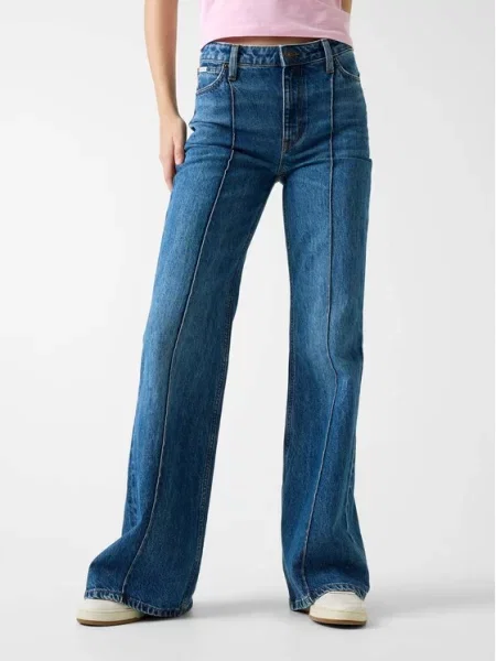 Guess Jeans Jeans hlače Flared Fit modra
