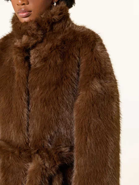 The Frankie Shop Płaszcz Ze Sztucznego Futra Ravello braun brązowe