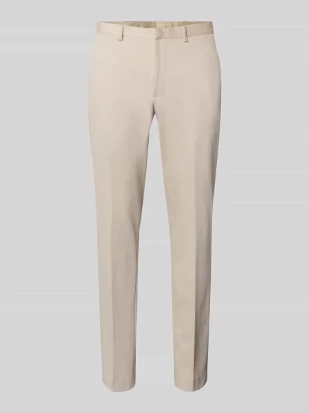 Spodnie o kroju slim fit z mieszanki model Harold' Mcneal beżowe