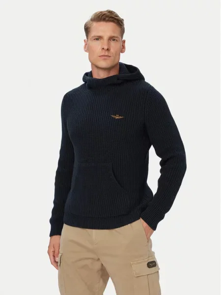 Aeronautica Militare Pulover Bleumarin