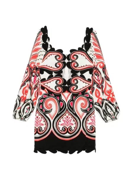 Mała sukienka mini Farm Rio w serca garniturowa biała