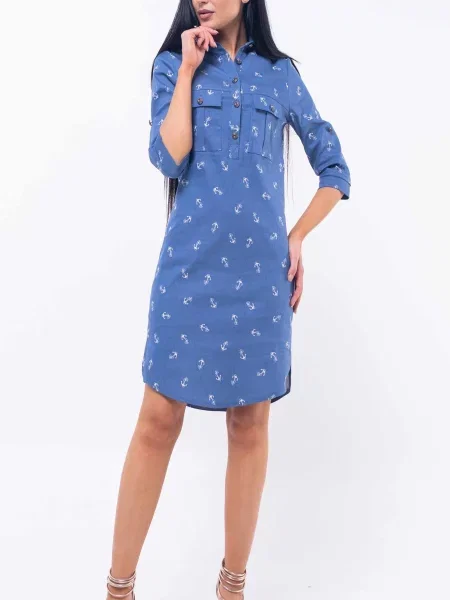 Сукня міді RiMari текстиль блакитний