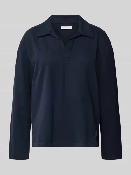 Bluzka o kroju regular fit z czystej bawełny Marc O'polo granatowa