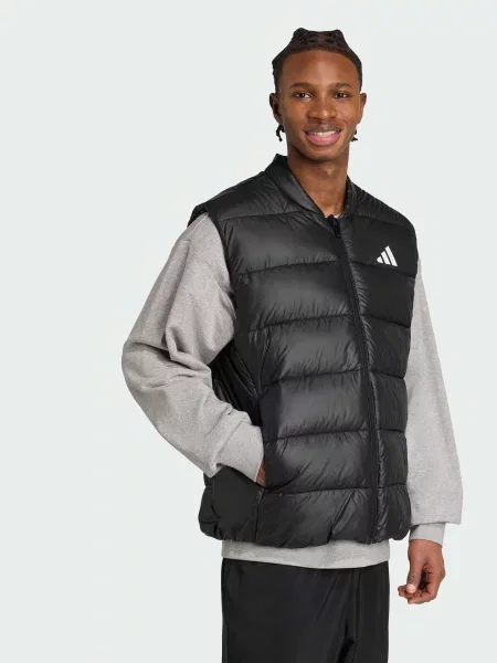 Утепленный переработанный жилет Adidas черный