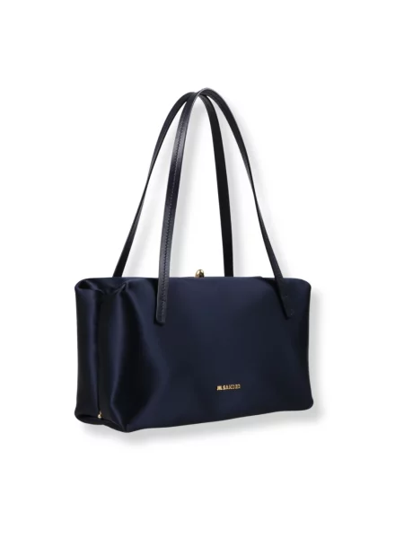 Torebka Jil Sander skórzana niebieska