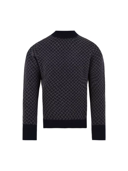 Lniany golf golf Drumohr niebieski