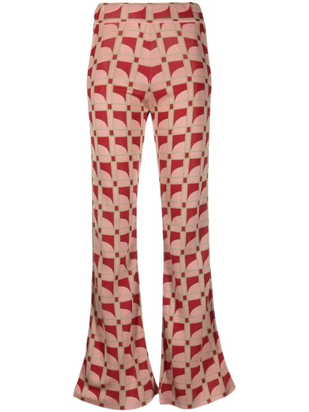 Pantaloni Paula din jacard roz