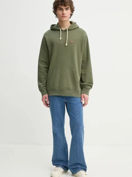 Levi's mikina s kapucňou pánska THE ORIGINAL HM zelená
