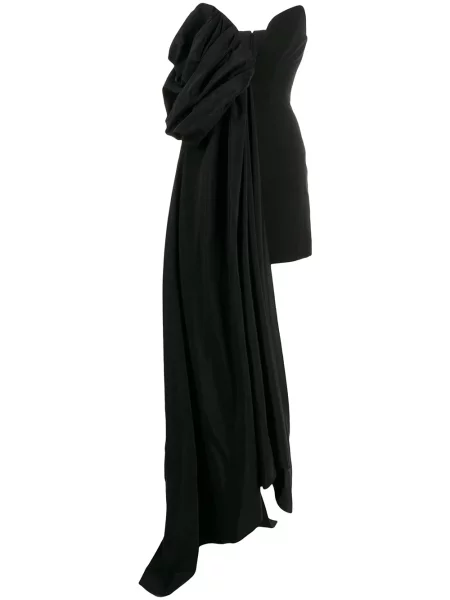 Decora rochie de cocktail Ellery asimetrică negru