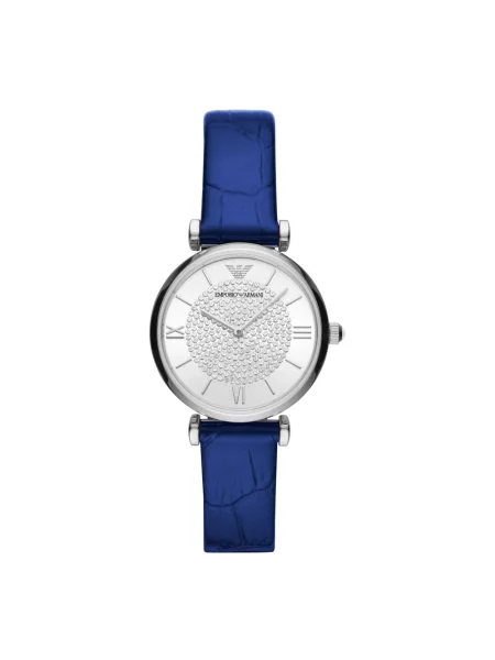Zegarek Emporio Armani klasyczny z paskiem niebieski