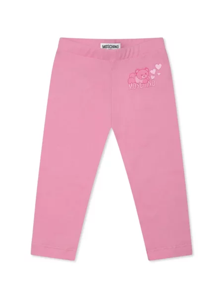 Legginsy dziecięce Moschino różowe