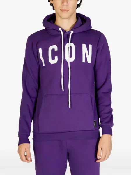 Hanorac cu glugă Icon Brand cu imagine violet