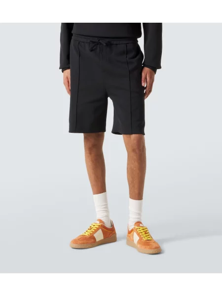 Pantaloni scurți Valentino din jerseu negru