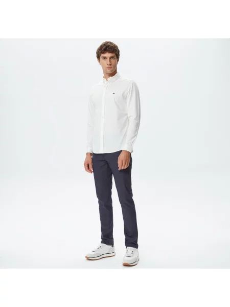 Lacoste Koszula Tkana Lacoste biała