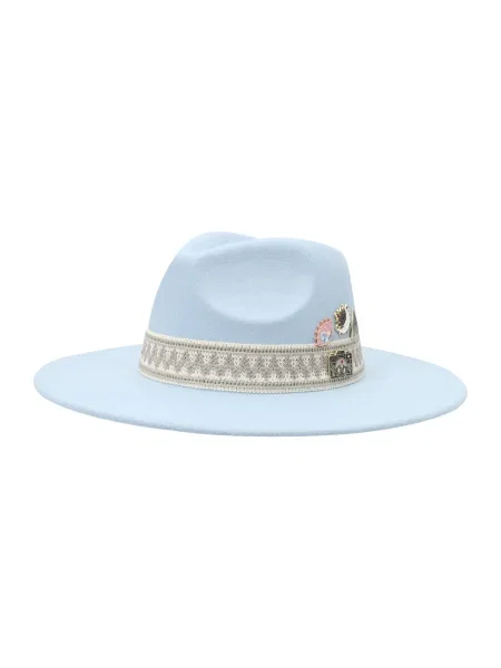 ABOUT YOU x Kamila Šikl Kapa Ruby bež / svetlo modra / volneno bela