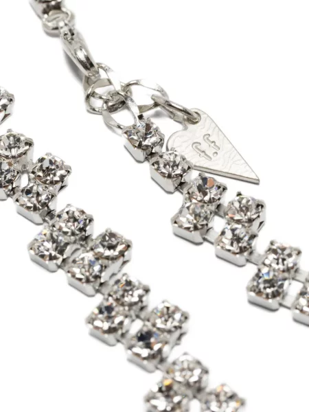 Colier Forte_forte de cristal argintiu