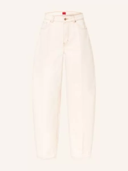 Hugo Dżinsy Z Szerokimi Nogawkami Gimine beige beżowe