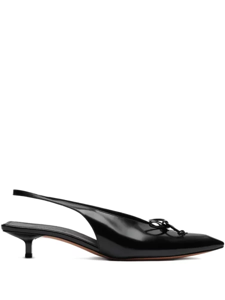 Pantofi cu toc Jacquemus cu funde slingback negru