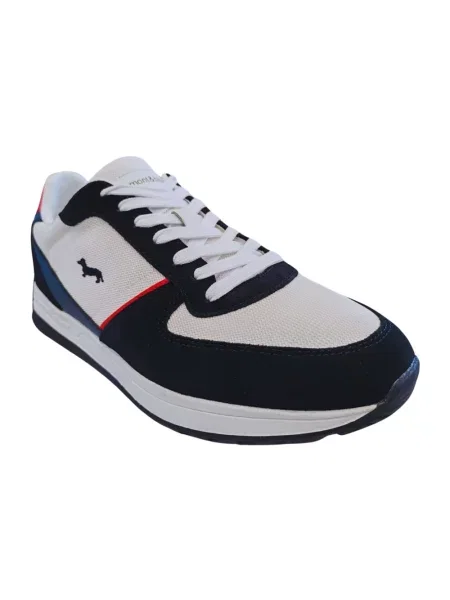 Sneakersy Harmont & Blaine zamszowe z logo białe