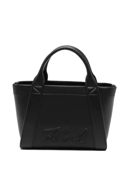 Geantă Karl Lagerfeld mini cu autograf negru