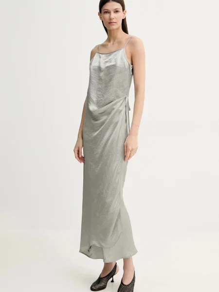 Herskind rochie Sanderson midi mulata gri