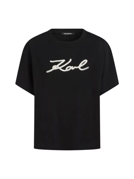 Koszulka Karl Lagerfeld z logo czarna