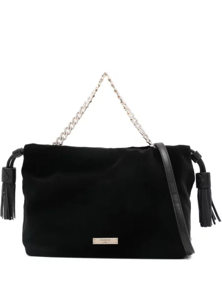 Geantă Aspinal Of London de catifea negru