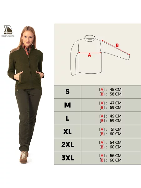 Sweter myśliwski Tagart Moore Lady z wełną Merino zielony