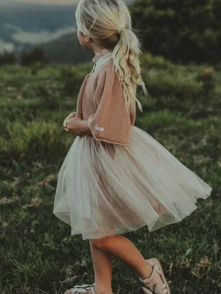 Donsje Dětská sukně Pien Skirt béžové