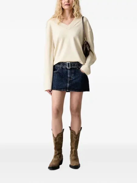 Decupat pantaloni scurți din denim Levi's® zdrențuiți cu talie înaltă albastru