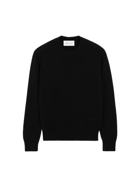 Sweter Ami Paris z kaszmiru czarny