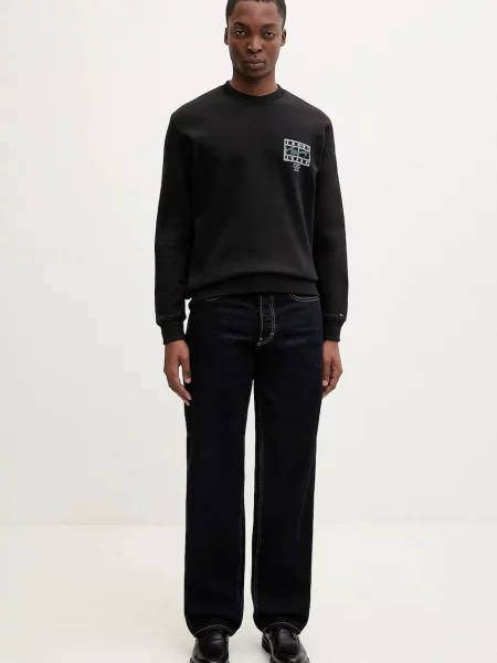 Tommy Jeans μπλούζα μαύρο