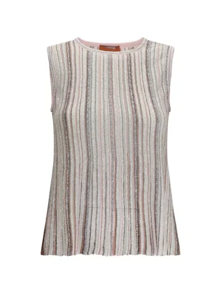 Top Missoni cu paiete fără mâneci