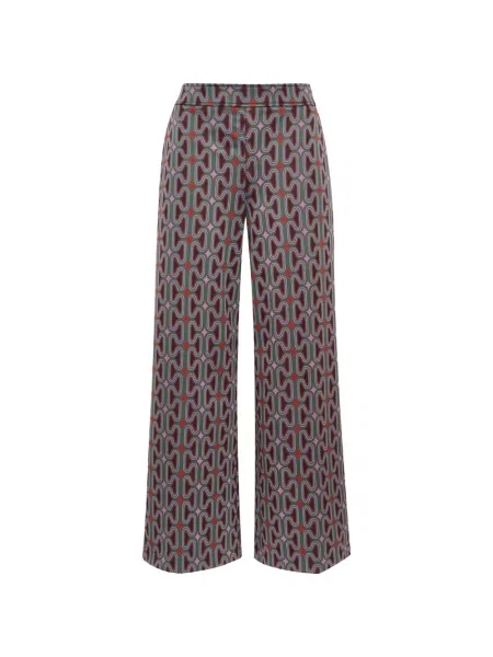 Pantaloni Maliparmi evazate verde