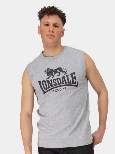 Футболки і поло Lonsdale Clopton сірий/чорний чорне