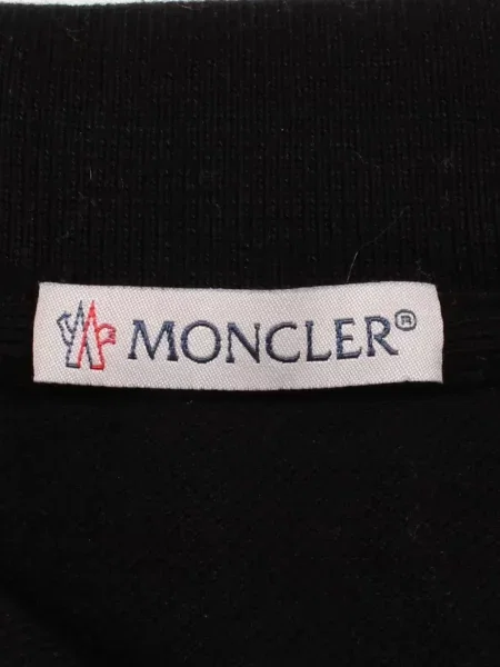 Tricou polo Moncler cu autograf negru