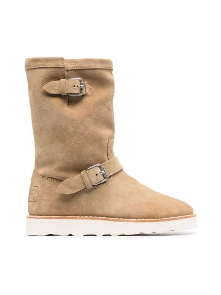 Buty do kostki Kenzo skórzane brązowe