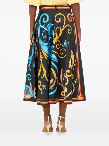Fustă midi Moschino cu imagine negru