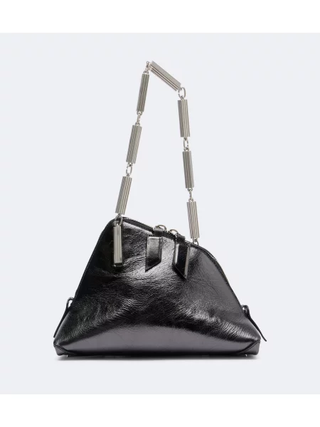 Geantă shopper The Attico din piele gri