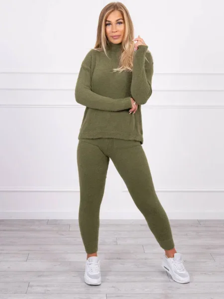 Pulover Kesi din lână alpaca kaki